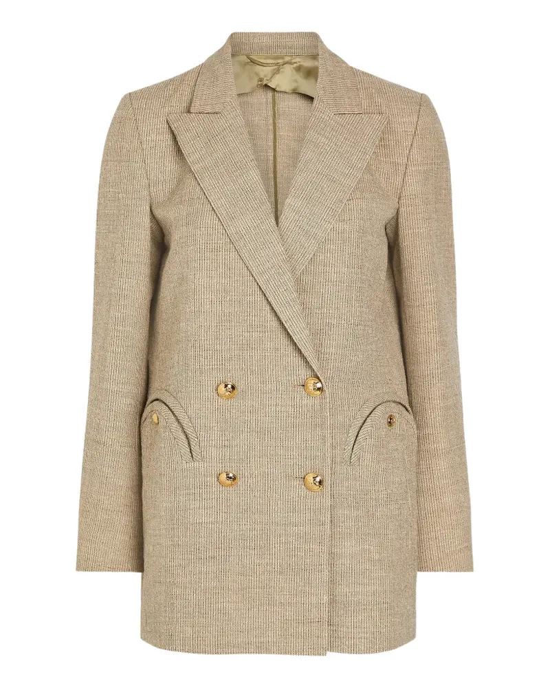 Blazé Milano double-breasted blazer - Nude Nude