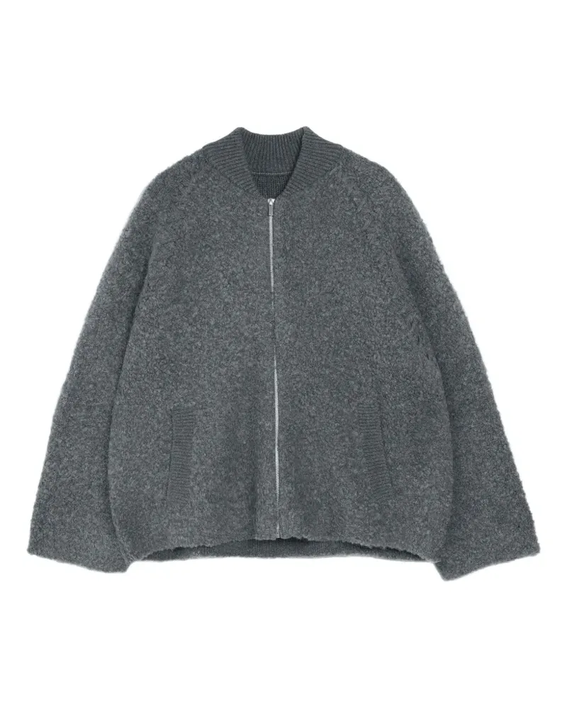 Vera Wang Viola Varsity Bouclé-Jacke - Grau Grau