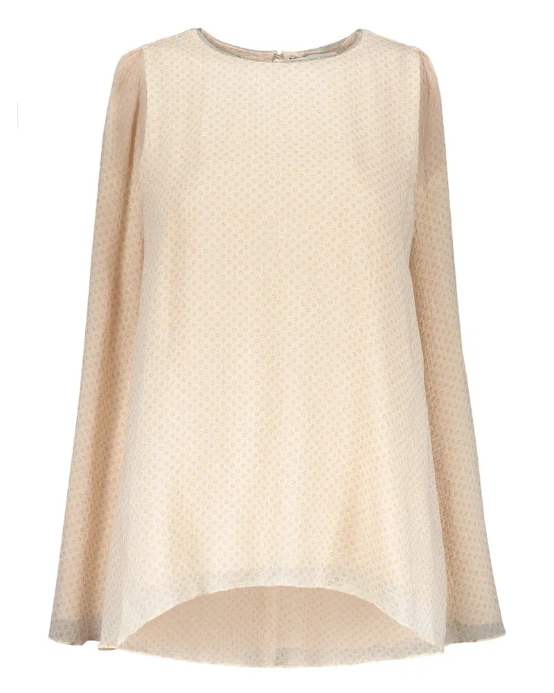 Fabiana Filippi Jacquard-Bluse mit Blumenmuster - Nude Nude