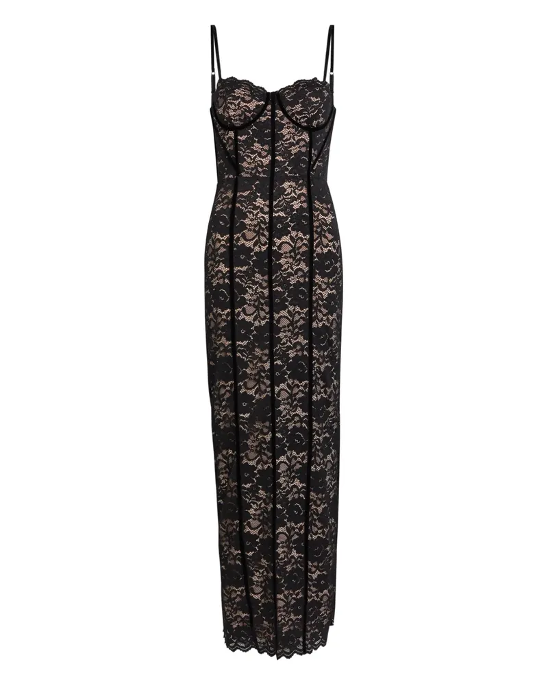 Alice + Olivia lace slip maxi dress - Schwarz Schwarz