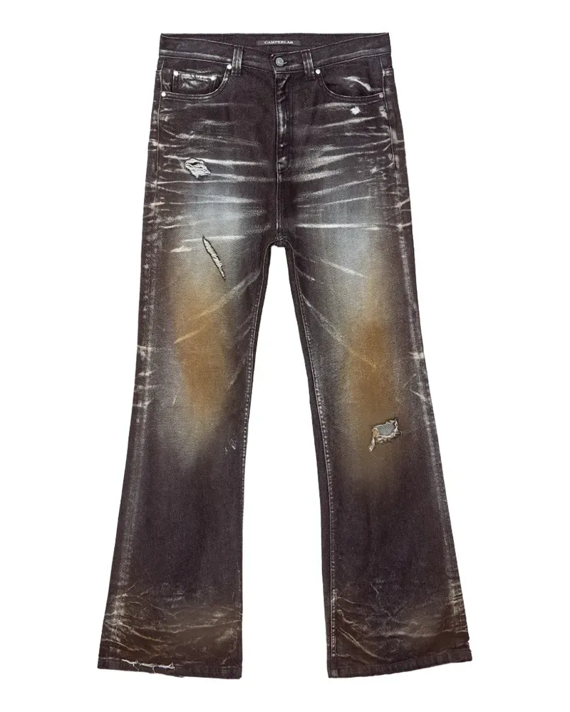 Camper Ausgeblichene Jeans im Distressed-Look - Schwarz Schwarz