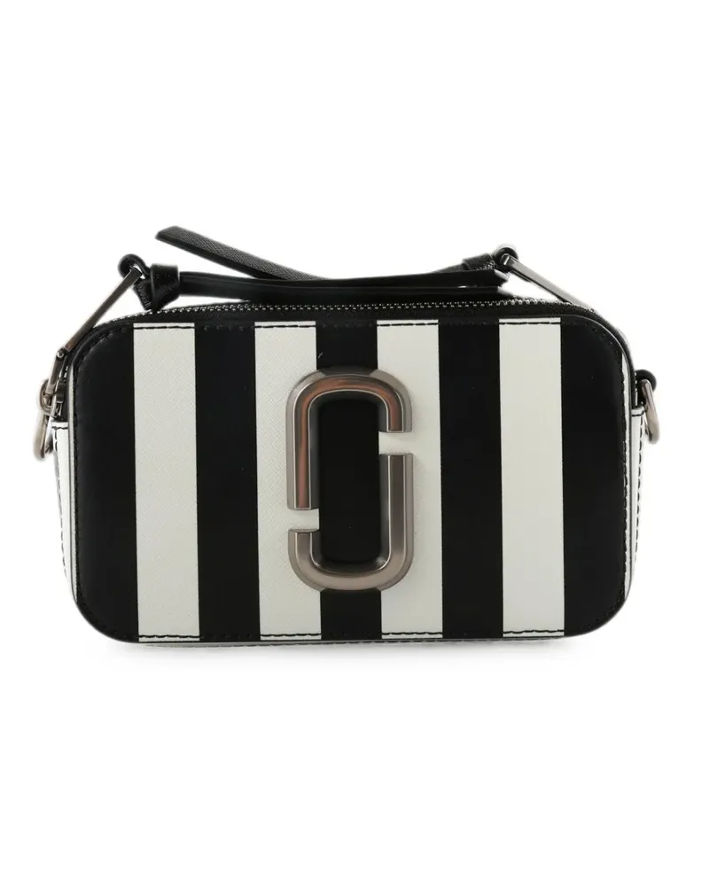 Marc Jacobs The Snapshot striped cross body bag - Schwarz Schwarz