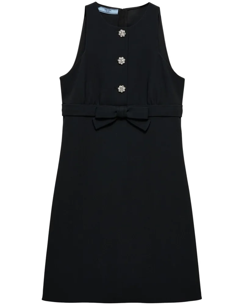 Prada Sablé-Minikleid - Schwarz Schwarz