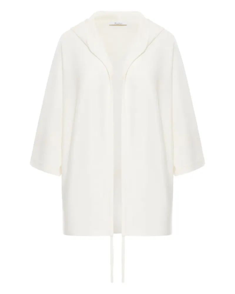 Max Mara Cardigan mit Kapuze - Weiß Weiß
