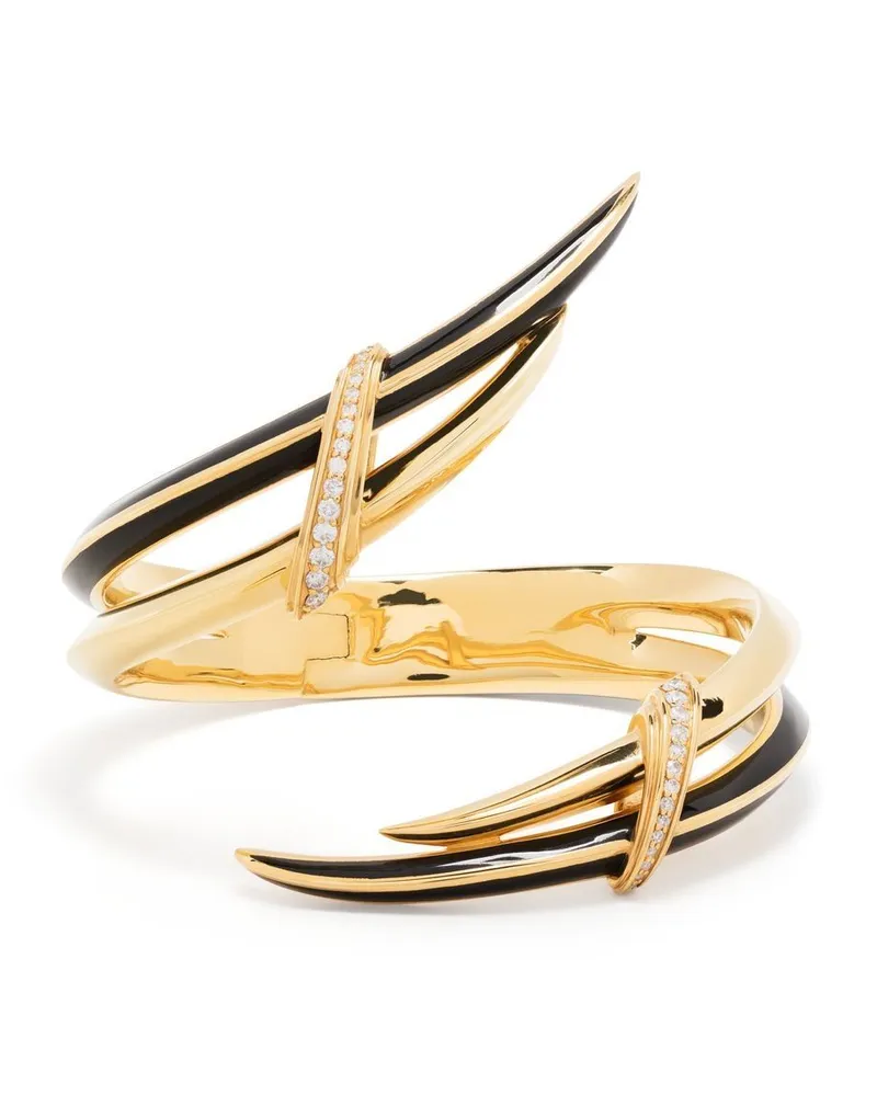 Shaun Leane Sabre Deco Statement Armspange mit Diamanten - Gold Gold