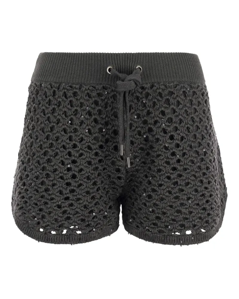 Brunello Cucinelli Shorts mit Pailletten - Grau Grau