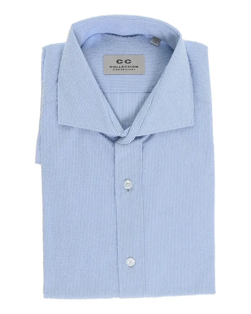 Corneliani Gestreiftes Hemd - Blau Blau