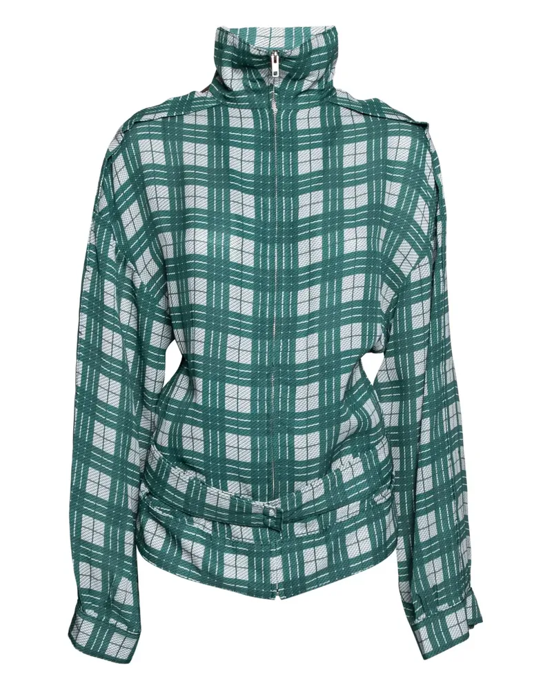Joseph Pre-owned karierte Jacke mit Gürtel - Grün Grün