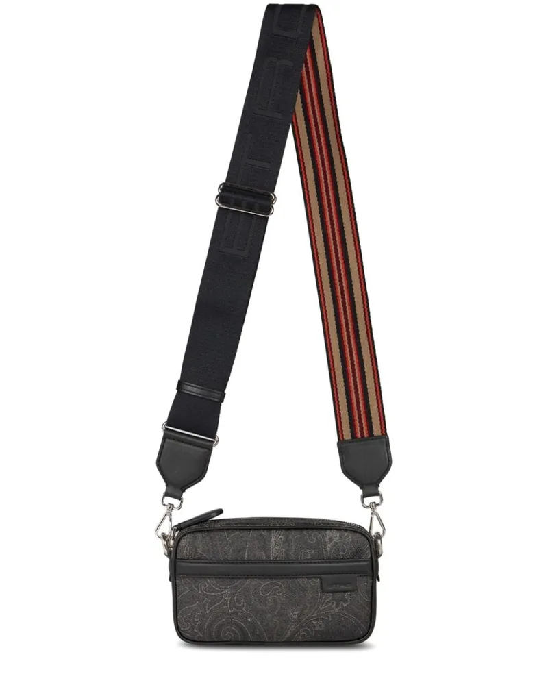 Etro Mini Kameratasche mit Paisley-Print - Grau Grau