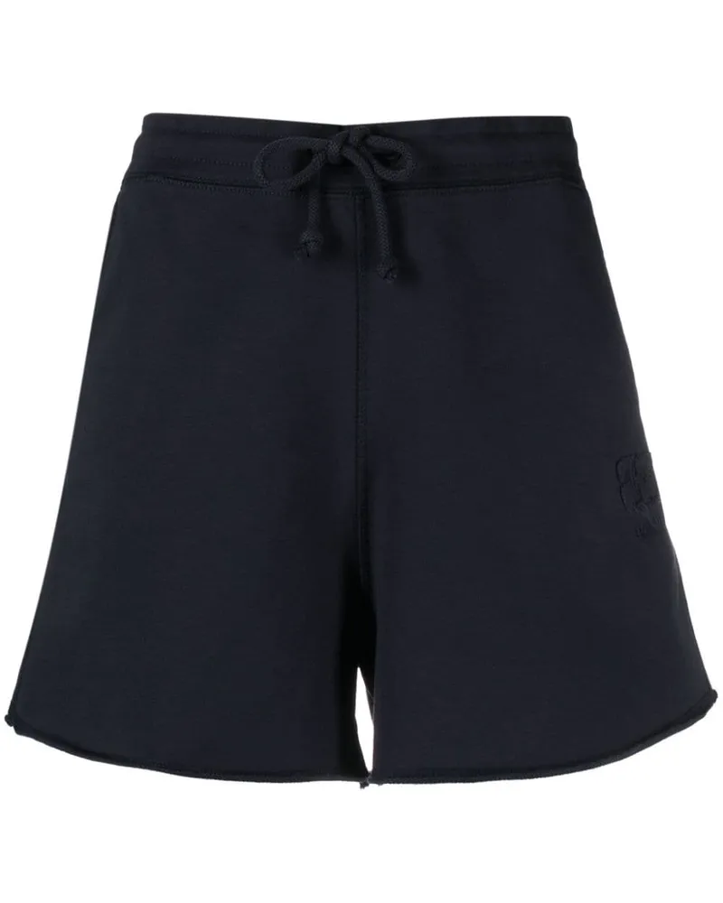 Ganni Joggingshorts mit Logo-Stickerei - Blau Blau
