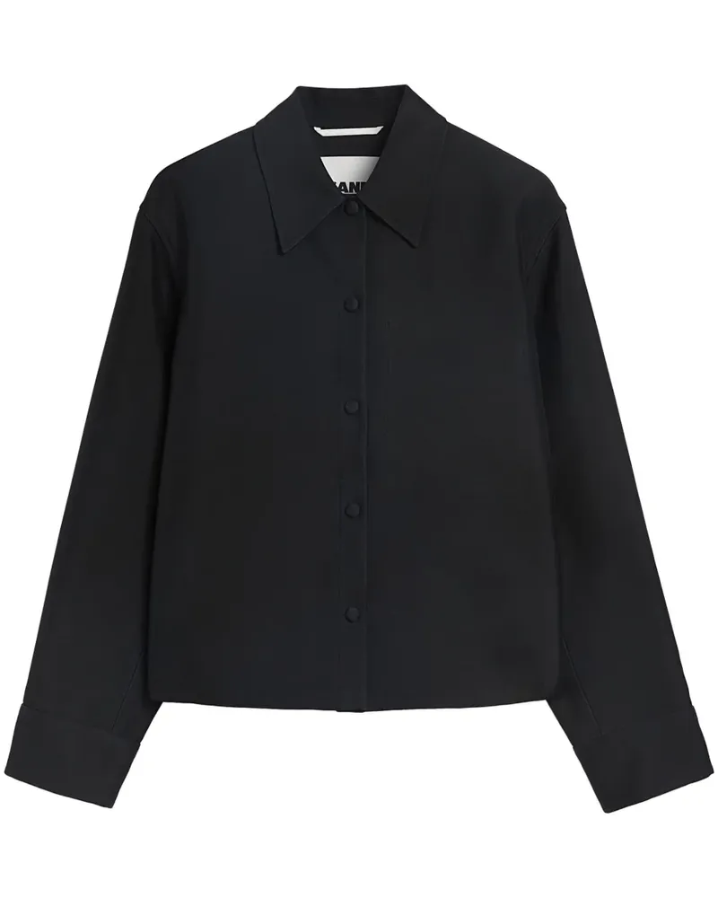 Jil Sander Hemdjacke mit Knopfleiste - Schwarz Schwarz