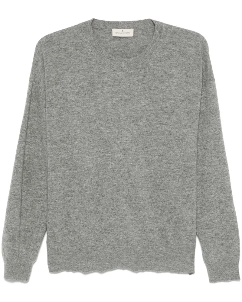 Bruno Manetti Gerippter Strickpullover - Grau Grau