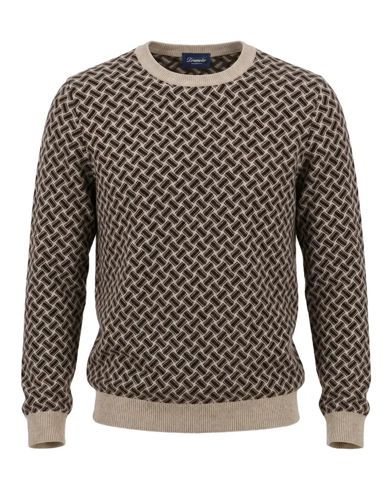 Drumohr  Razor Blade crew-neck sweater - Braun Braun