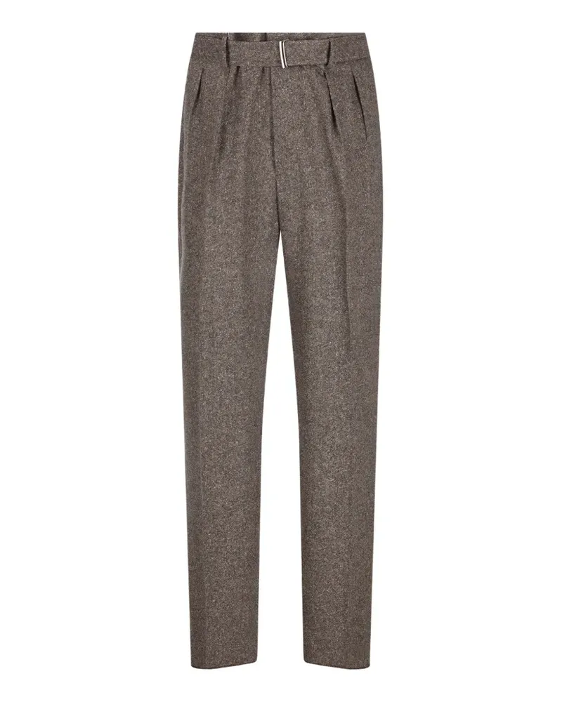 Tagliatore pleated belted trousers - Braun Braun