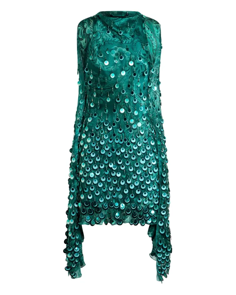 Etro Minikleid mit Paisley-Print - Grün Grün