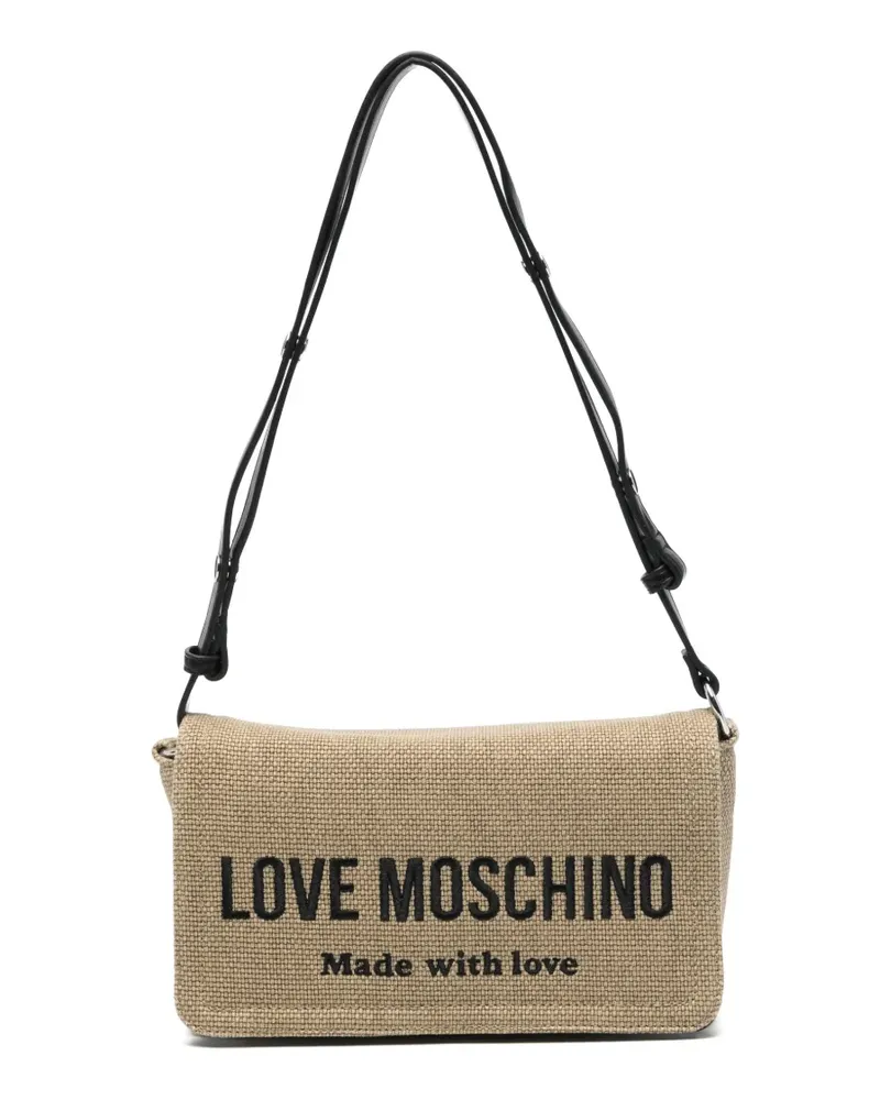 Moschino logo shoulder bag - Nude Nude