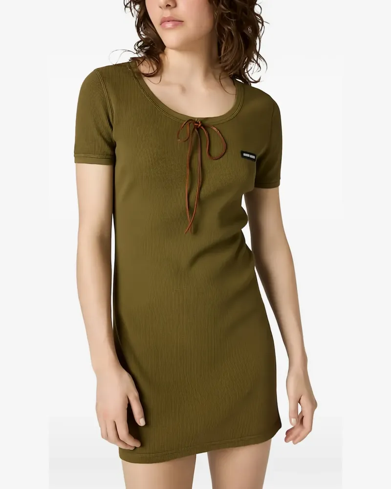 Miu Miu Klassisches Kleid - Grün Grün