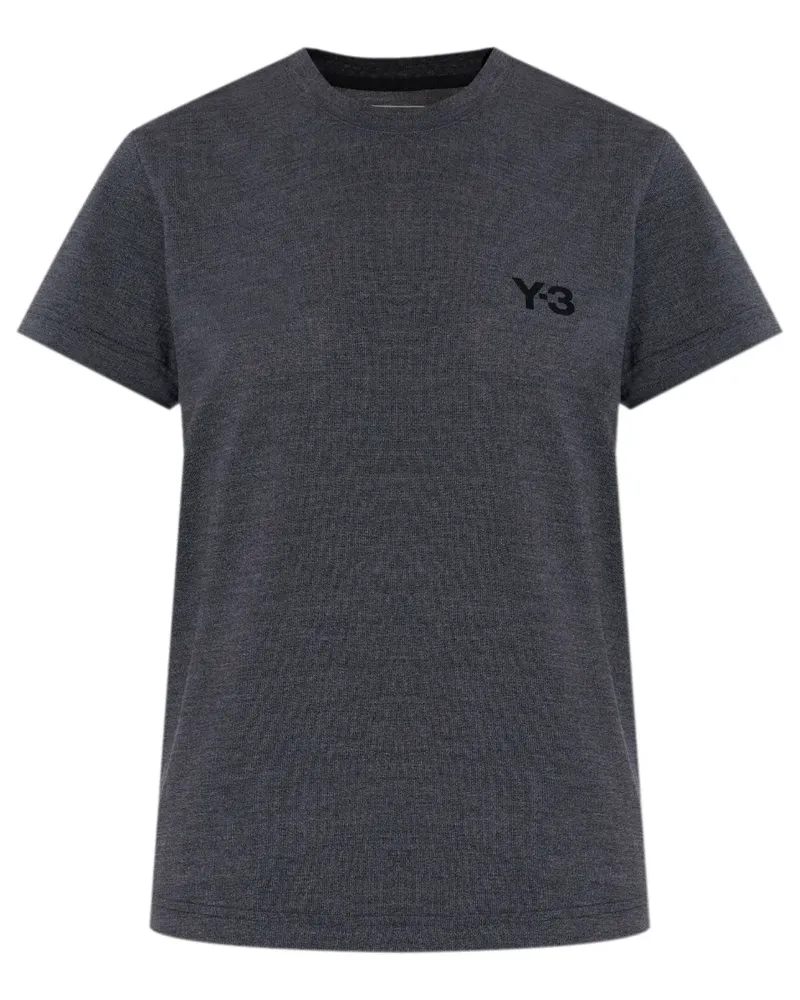 Y-3 T-Shirt mit Logo-Print - Grau Grau
