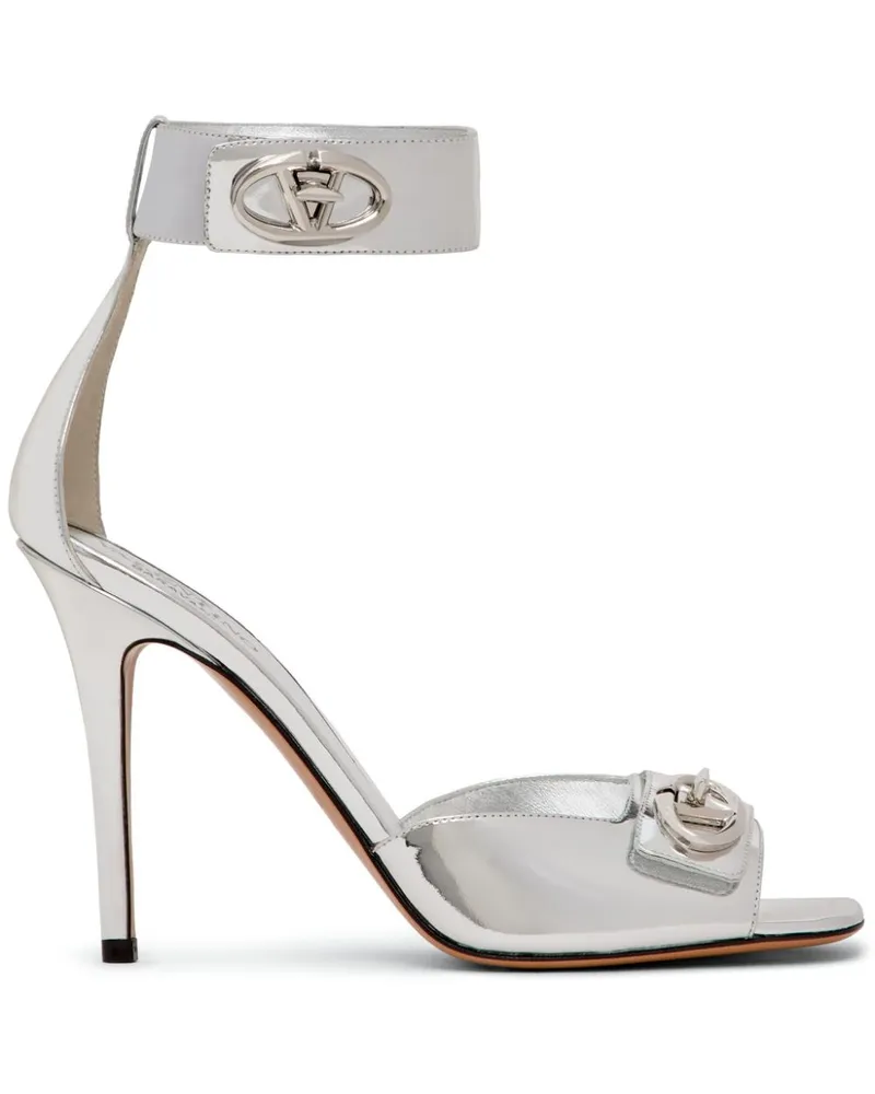 Valentino Garavani VLogo Locker Sandalen 105mm - Silber Silber