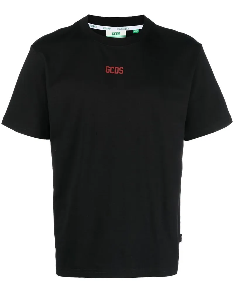 GCDS T-Shirt mit Logo-Print Schwarz