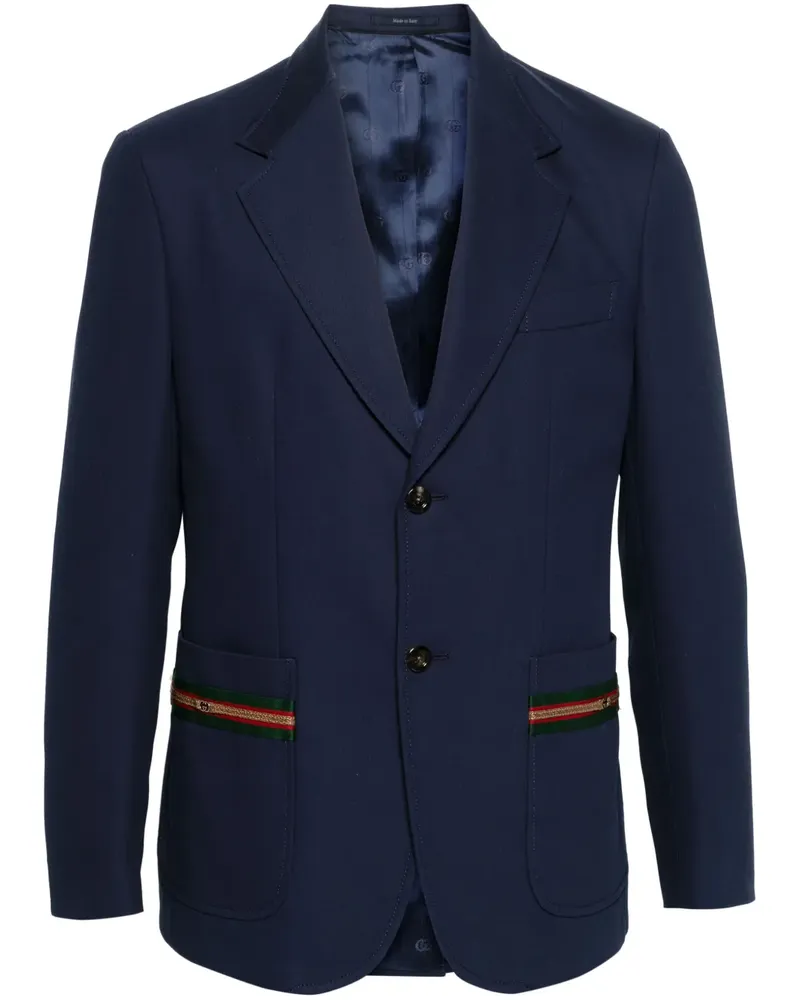 Gucci Sakko mit Webstreifen - Blau Blau