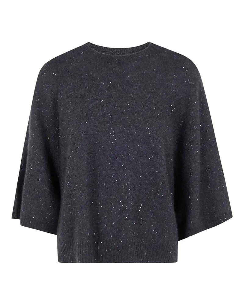 Fabiana Filippi Bluse mit Pailletten - Grau Grau