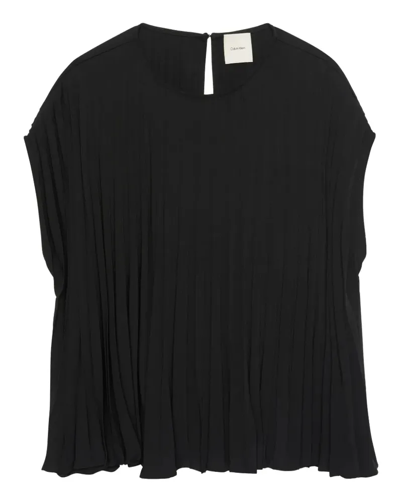 Calvin Klein Plissierter Trägershirt - Schwarz Schwarz