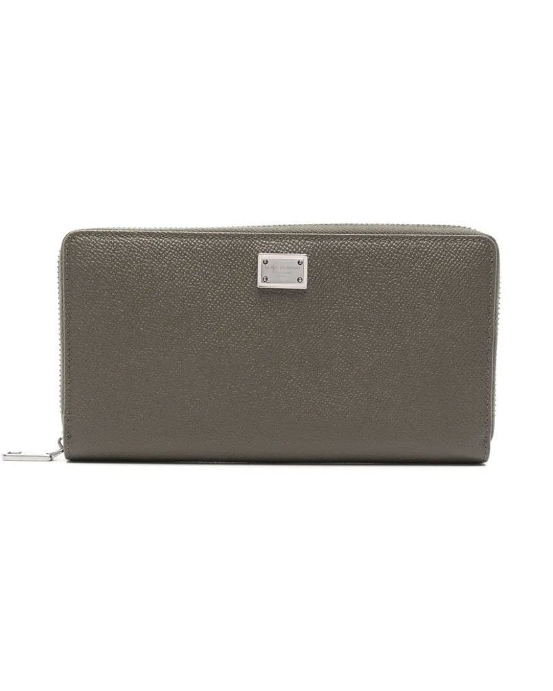 Dolce & Gabbana Portemonnaie mit Logo-Schild - Grün Grün