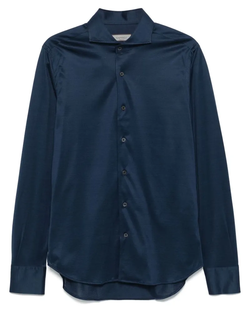 Canali Klassisches Hemd - Blau Blau