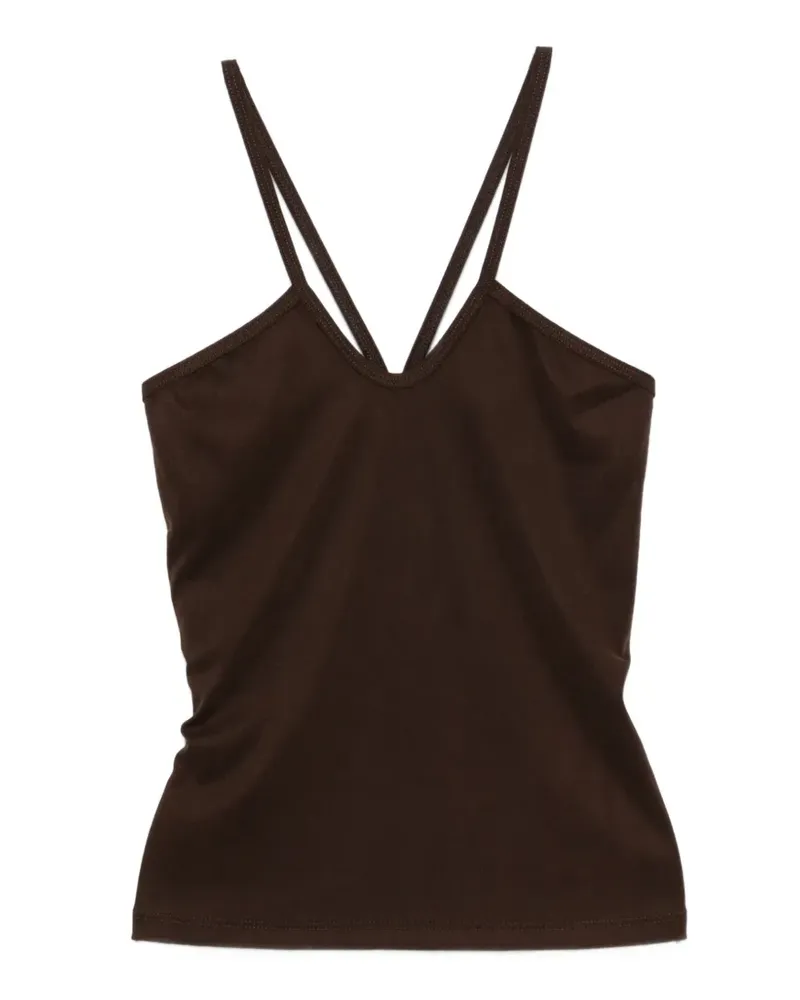 IMPERIAL V-neck spaghetti-strap top - Braun Braun