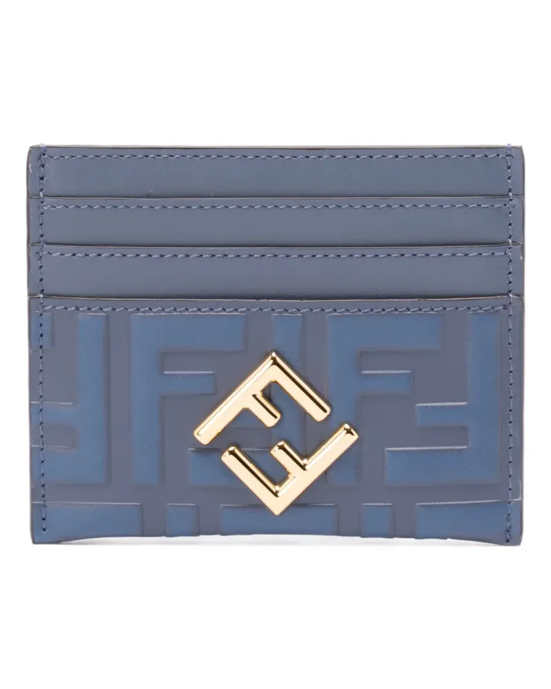 Fendi Kartenetui mit Monogramm-Prägung - Blau Blau
