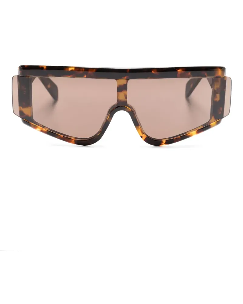 RETROSUPERFUTURE Sonnenbrille mit geometrischem Gestell - Braun Braun