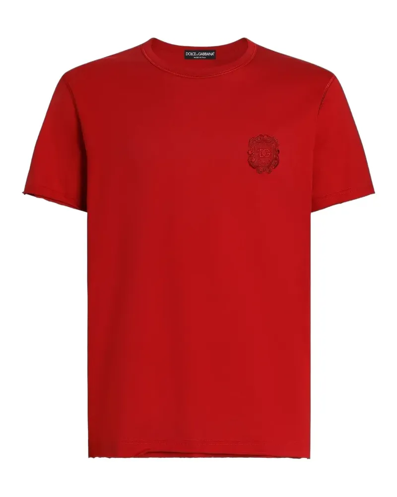Dolce & Gabbana T-Shirt mit Patch - Rot Rot