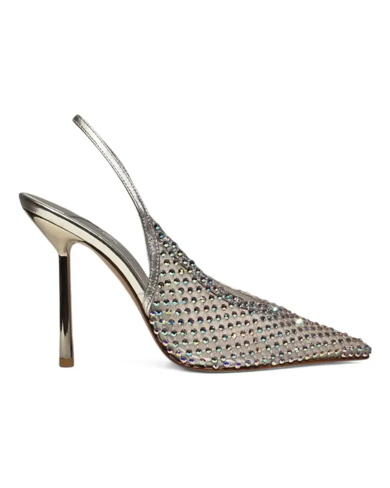 Le Silla Slingback-Sandalen mit Strass - Silber Silber