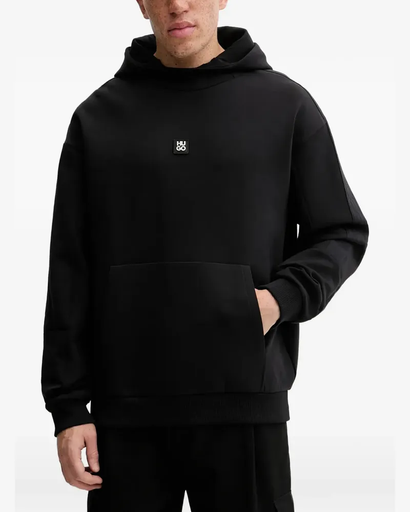 HUGO BOSS Danovohood Hoodie mit Logo-Detail - Schwarz Schwarz