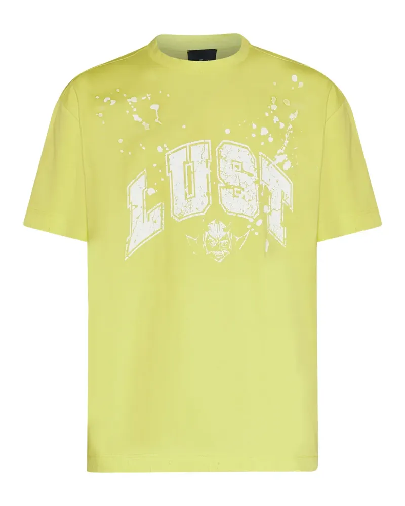 John Richmond T-Shirt mit Slogan-Print - Gelb Gelb