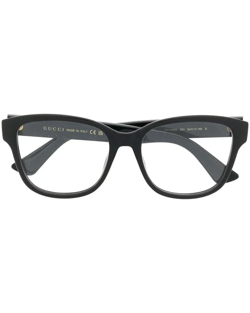 Gucci Brille mit eckigem Gestell - Schwarz Schwarz