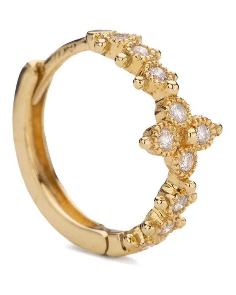 de Jaegher 18kt yellow gold Mini Darling Flower diamond earrings Gold