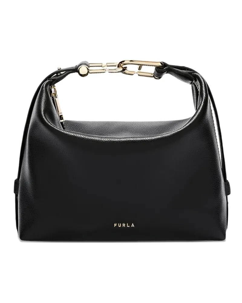 Furla Strukturierte Tonie Schultertasche - Schwarz Schwarz