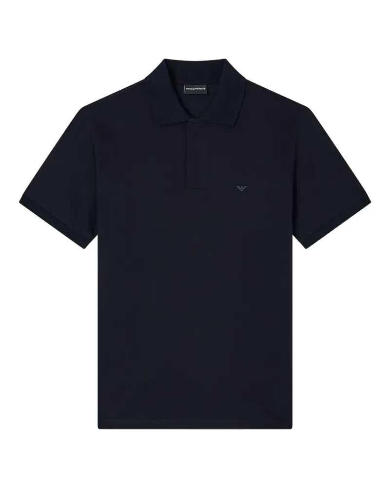 Emporio Armani Poloshirt mit Logo-Applikation - Blau Blau