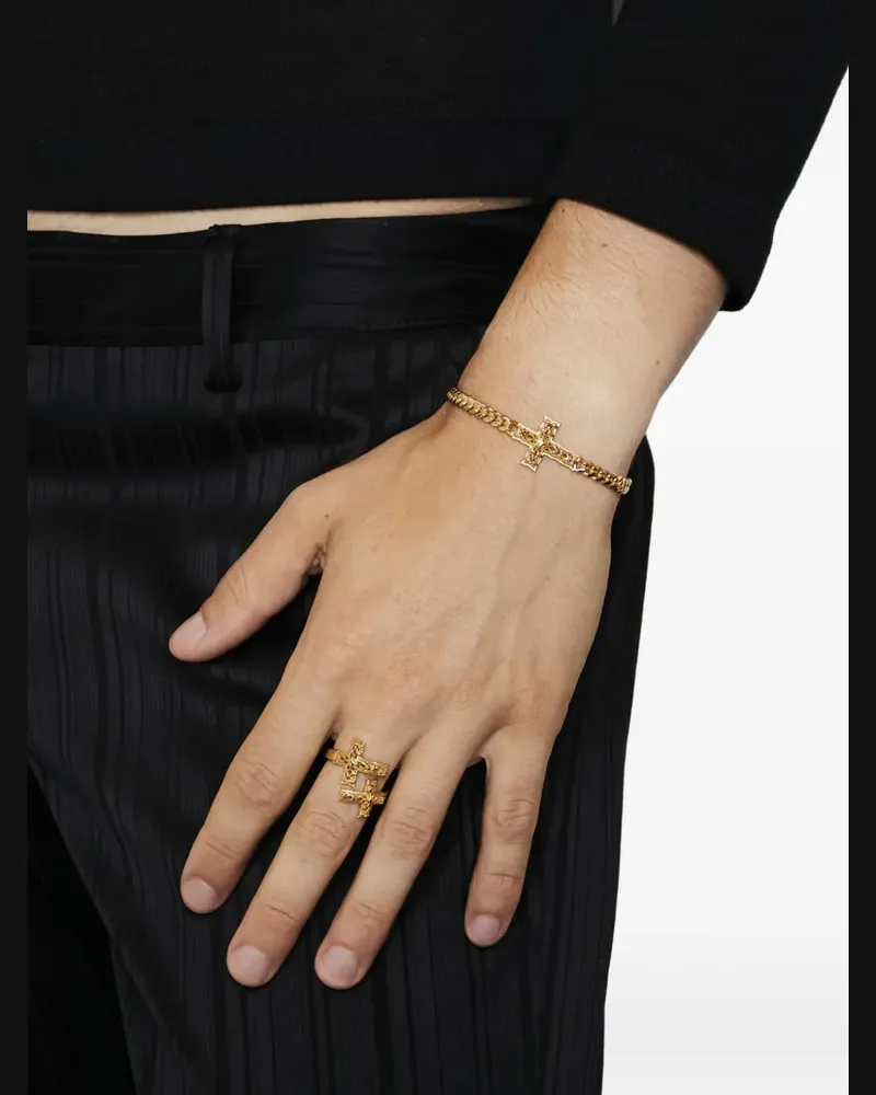 Emanuele Bicocchi Notre-Dame Ring im Kontrast-Look - Gold Gold