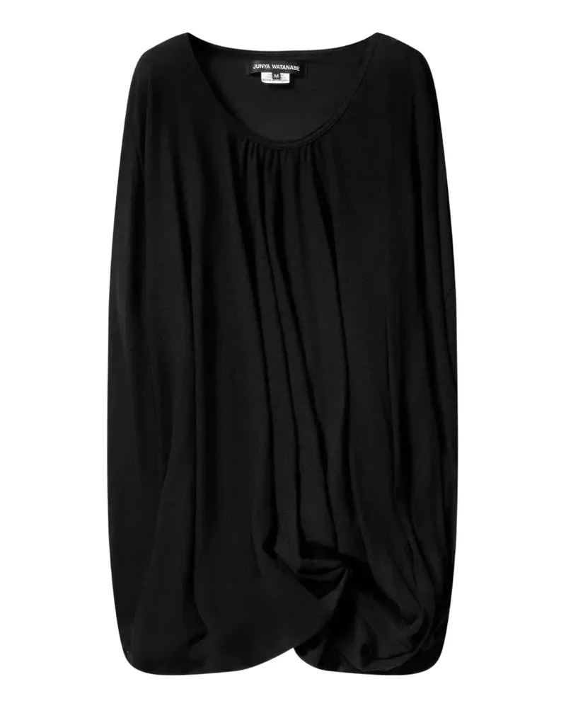 Junya Watanabe draped asymmetric-cut blouse - Schwarz Schwarz