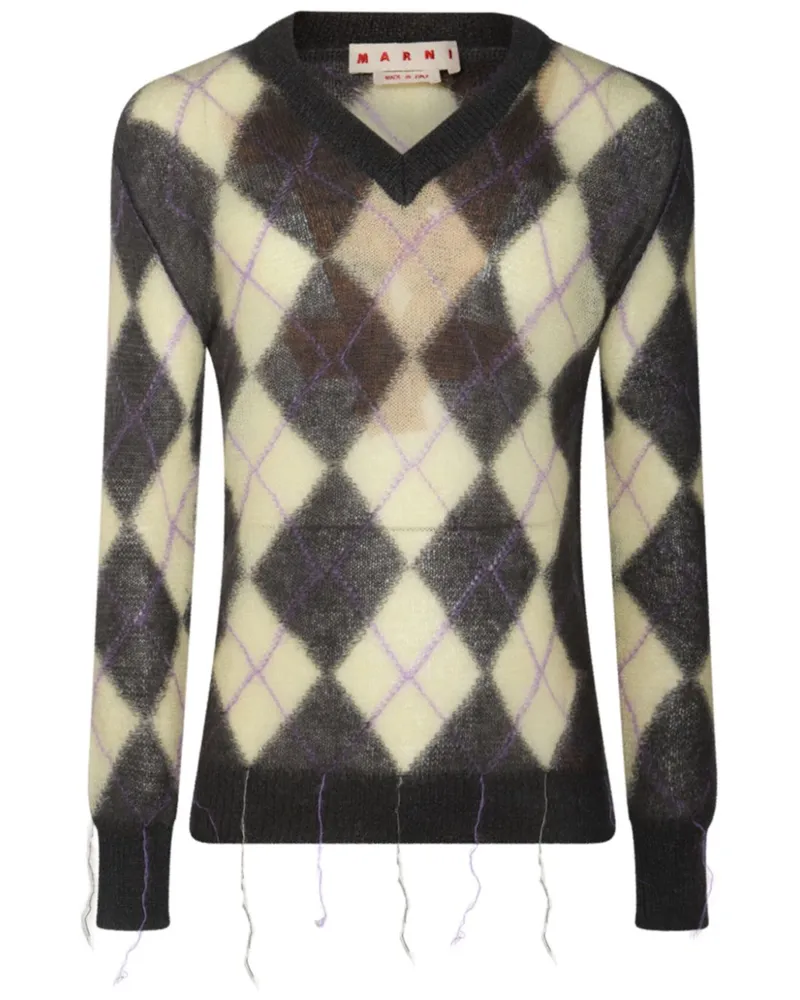 Marni Pullover mit Argyle-Muster - Braun Braun