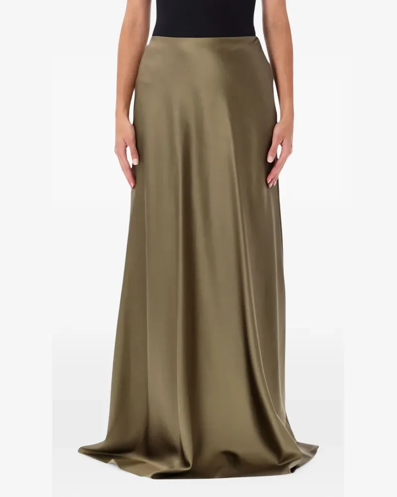 Ralph Lauren satin-finish flared skirt - Nude Nude