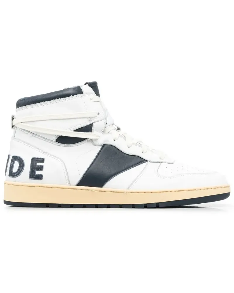 RHUDE High-Top-Sneakers mit Kontrasteinsätzen - Weiß Weiß