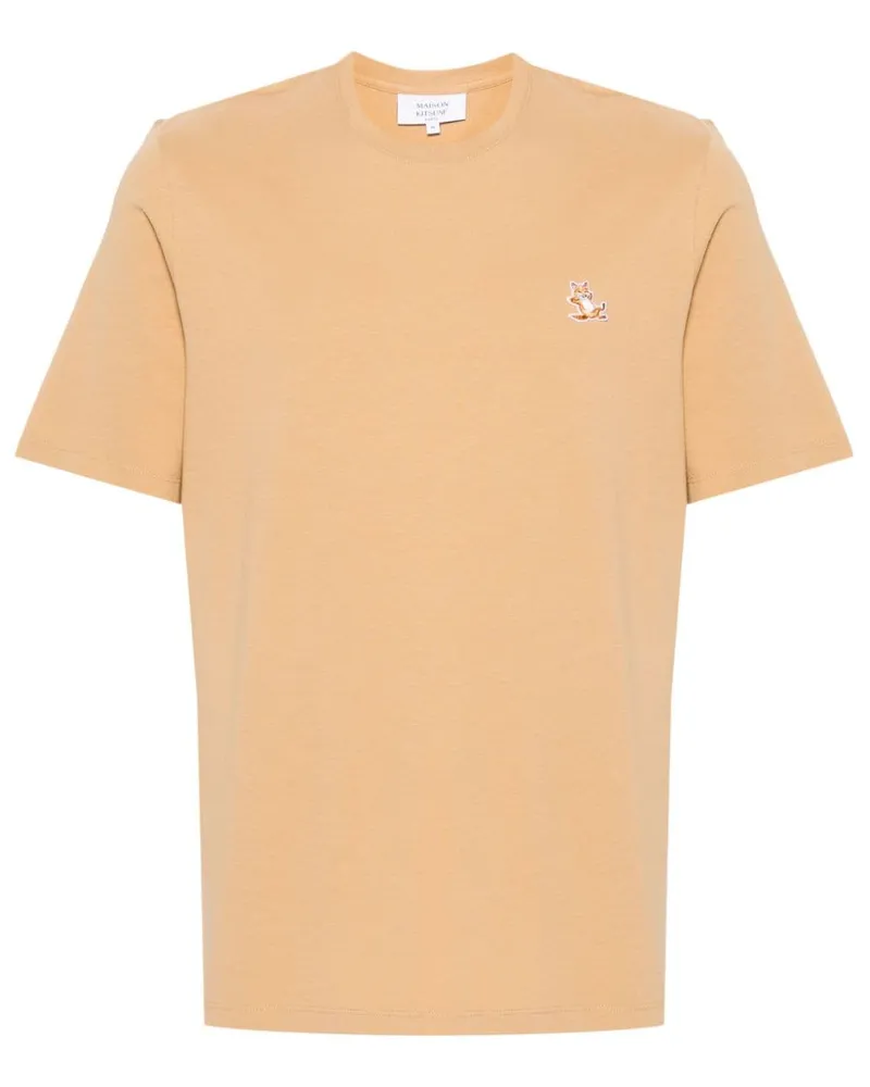 Kitsuné T-Shirt mit Chillax Fox-Patch - Nude Nude