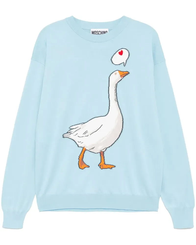 Moschino Pullover mit Rundhalsausschnitt - Blau Blau