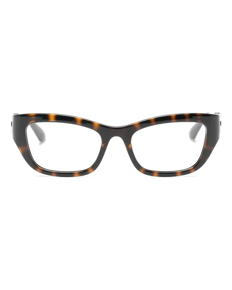 Gucci Brille in Schildpattoptik mit Logo - Braun Braun