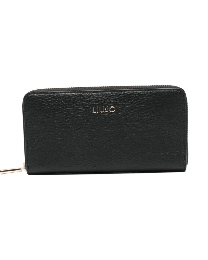 Liu Jo Portemonnaie mit Logo-Schild - Schwarz Schwarz