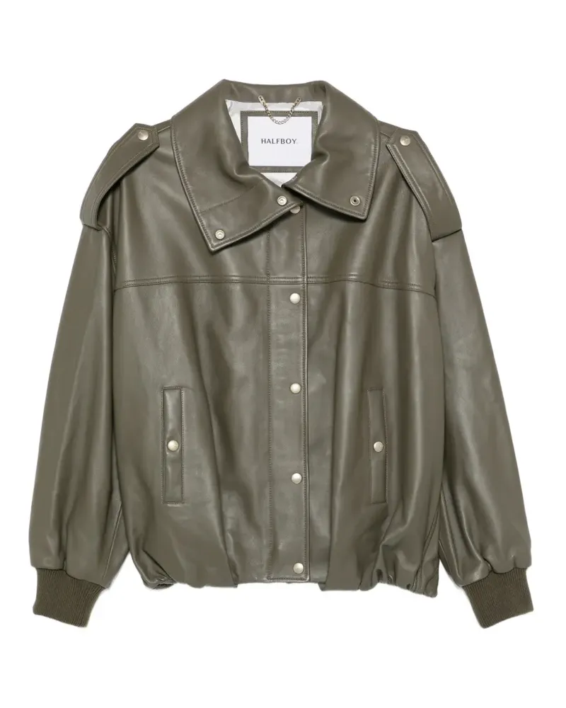 HALFBOY buttonned collared jacket - Grün Grün